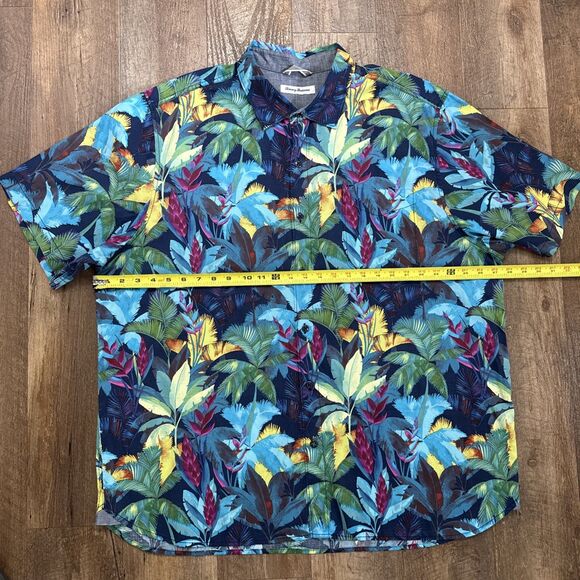 Tommy Bahama Short Sleeve Shirt All Over Print Fuego Palms Rayon Camp Casual XXL - Picture 6 of 15